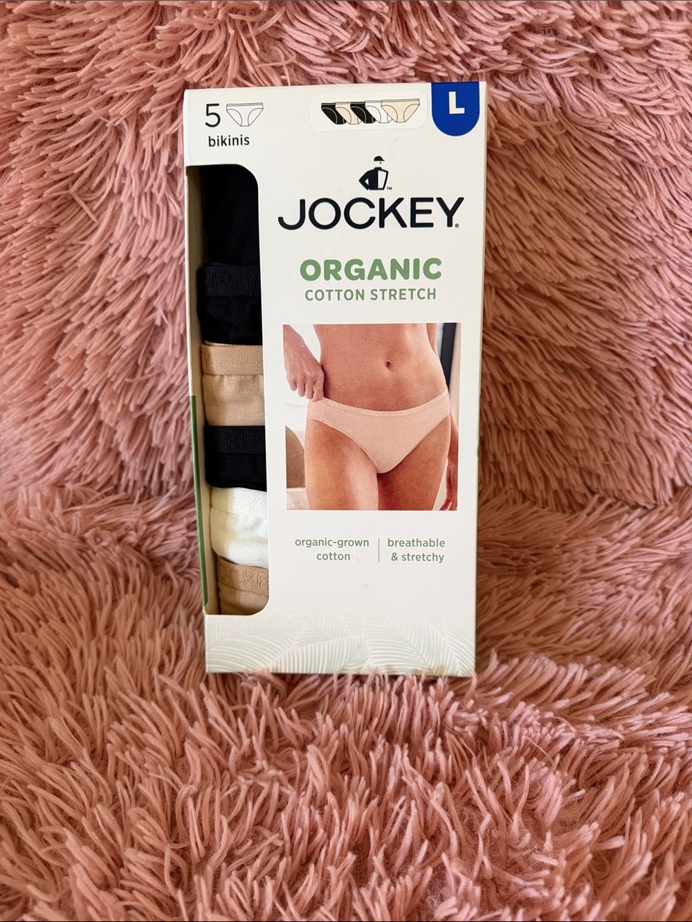 Jockey Organic Cotton Stretch Bikini  (5-Pack)